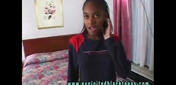  Young Ebony Black Teen in Black Hardcore Porn Video